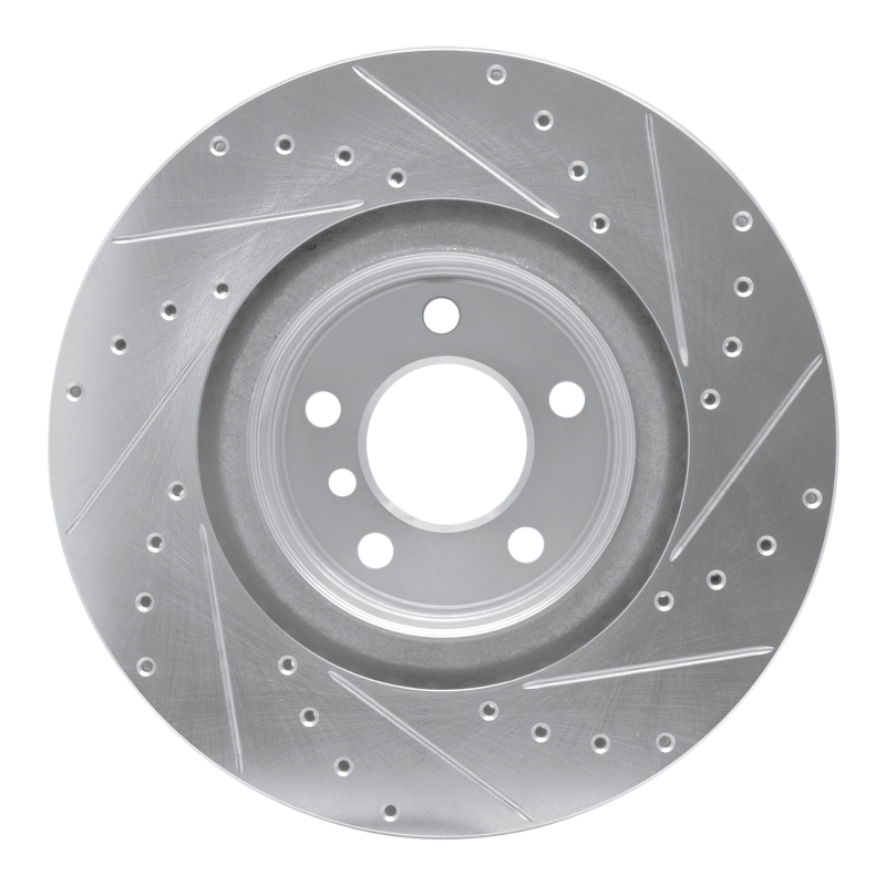 BMW 230I Brake Rotor (1) - Rear Left - R1 Concepts - Drilled & Slotted - Silver - `12-`20